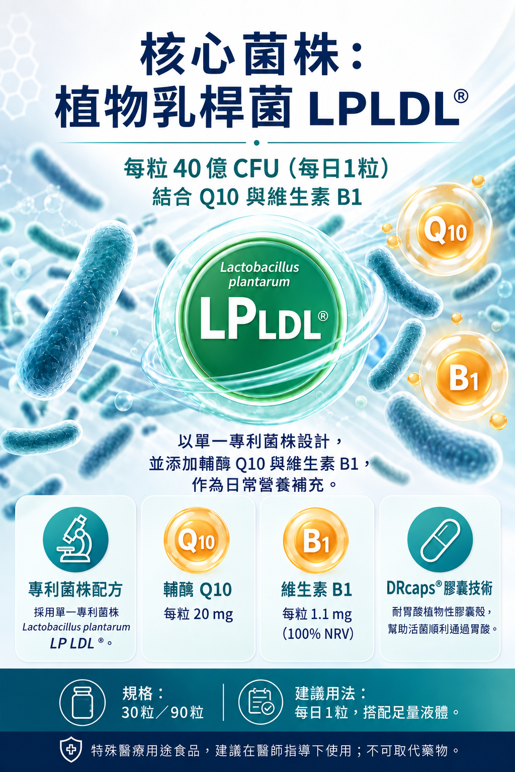 Lactobact LDL-control Cholesterol-Lowering Probiotics